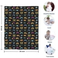 thumbnail image 4 of Colorful Games Retro Black Pattern Blanket,Comfortable Soft Lamb Wool Throw Blanket,All Season,Warm Lightweight Blankets for Sofa Bed Couch Living Room Chair,30"x40", 4 of 4