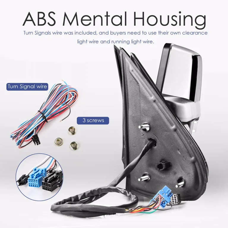 Chrome Power Heated Tow Mirrors w/Dynamic LED Signal For GMC Chrome Power Heated Tow Mirrors w/Dynamic LED Signal For GMC