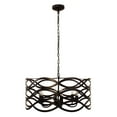 thumbnail image 4 of Lighting CAPELLA Transitional 6 Light Oil Rubbed Bronze Ceiling Pendant 24" Wide, 4 of 5