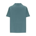 thumbnail image 6 of Taqqpue Womens Shirts Solid Color Lapel V-Neck Button Down Short Sleeve Blouse Tops Loose Fit Casual Plus Size Tees with Pockets, 6 of 6