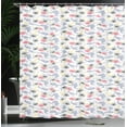 thumbnail image 3 of Ambesonne Paisley Shower Curtain, Wildflowers Leaves Art, 69"Wx75"L, Yellow White Grey, 3 of 4