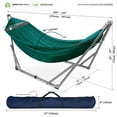 thumbnail image 2 of Tranquillo Adjustable Hammock Stand, Collapsible Camping Hammock and Stand, 650 lbs Capacity Deluxe Double Hammock Stand for 2 Persons, Peacock, 2 of 11