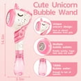 thumbnail image 2 of Máquina de burbujas con forma de unicornio con forma de varita de burbujas para niños con solución, 2 of 6
