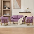 thumbnail image 2 of Modern Sofas TS Modern decorative chair, living room side chair with gold metal legs, no wheels, suitable for dressing area, reception room, office,Teddy fleece upholstered metal foot sofas,Rustic So, 2 of 11