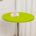 thumbnail image 1 of ORUYROP Lot de 2 Capuchon de Table Ronde Cocktail Spandex Ajusté Extensible Nappe Cocktail Serrée Élastique pour Mariages Banquets Événements Fêtes Restaurants (Taille : 220cm, Couleur : Jaune-Vert), 1 of 7