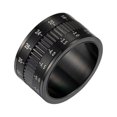thumbnail image 1 of EeaseCA 1PC 12MM Titanium Steel Ring Rotating Camera Lens Ring Stylish Finger Ring Creative Camera Lens Finger Ring Unisex Finger Ring Size 10 Black, 1 of 7