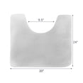 thumbnail image 4 of Clara Clark Bath Mat Bathroom Rug - Absorbent Memory Foam Bath Rugs - Non-Slip, Thick, Cozy Velvet Feel Microfiber Bathrug, Plush Shower, Toilet- Floor Bathmats Carpet - Silver - Contour Size 24"x20", 4 of 5