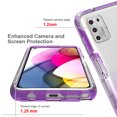 thumbnail image 5 of Mantto Motorola Moto G Stylus 2021 Case, Full Body Clear Protection Case PC Bumper & Rubber TPU Two-layer structure Front & Back Gradient Color Bumper Frame Rubber Phone Case - Purple, 5 of 8