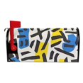 thumbnail image 3 of Irregular Shapes Line Mailbox Cover Magnetic Standard Size Post Box Cover Wraps Home Garden Decor 18" X 21", 3 of 7