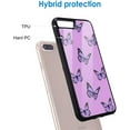 thumbnail image 4 of Étui Papillon pour iPhone 6s/6 Plus, Violet Mignon Dos Dur TPU&Aluminium Résistant aux Rayures Protection Antichoc Étui Girly pour iPhone 6s Plus, 4 of 6