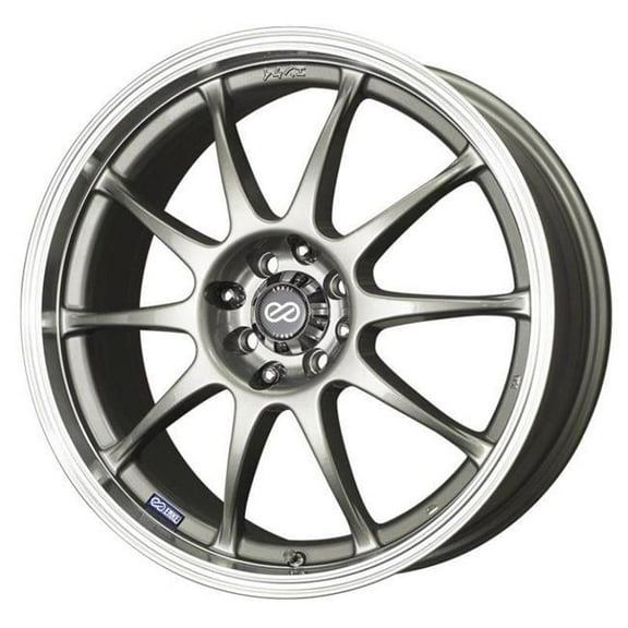 J10 17 x 7 in. 5 x 100 Bolt Pattern 38 mm Offset Silver with Machined Lip Wheel