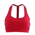 thumbnail image 1 of Sujetador deportivo, ropa interior deportiva cómoda y transpirable de algodón rojo para mujer, parte superior de la línea, 1 of 9
