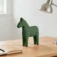 thumbnail image 4 of Modern Minimalist Wooden Horse Decor - Creative Wood Horse Statue Ornament for Home Living Room TV Stand Coffee Table Decor, Rustic Wooden Horse Figurine for Indoor Desktop Art Decor Gift, Green, 4 of 7