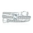 thumbnail image 4 of Jewelrypalace Claddagh Love Hug 0.5ct Heart Cut Cubic Zirconia Engraved I AM ENOUGH Stackable Ring 925 Sterling Silver, 4 of 6