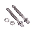 thumbnail image 4 of 2 Pcs Vis de Montage de Tambour 60mm en Acier Inoxydable Durables avec Rondelles pour Crampons de Tambour (Argent), 4 of 8