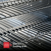 Nexgrill 3-Burner Stainless Steel Propane Gas Grill with Side Tables, 40,500 BTUs, 4 Wheel Transport, 591 SQ. IN. Cooking Space, Outdoor Kitchen Grill for BBQs, Patios, and More - 720-0830MN