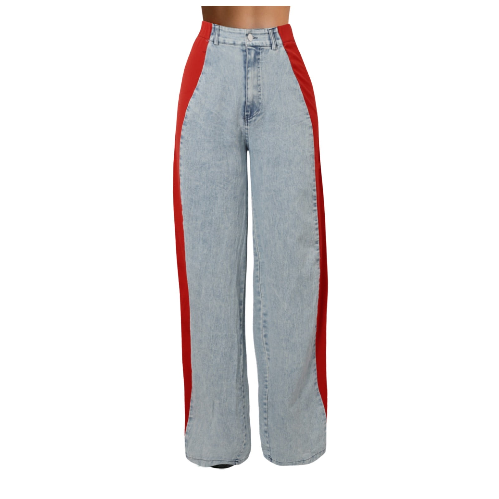 Palazzo Pants for Women Summer Pant Boho Jeans Patchwork Stripes