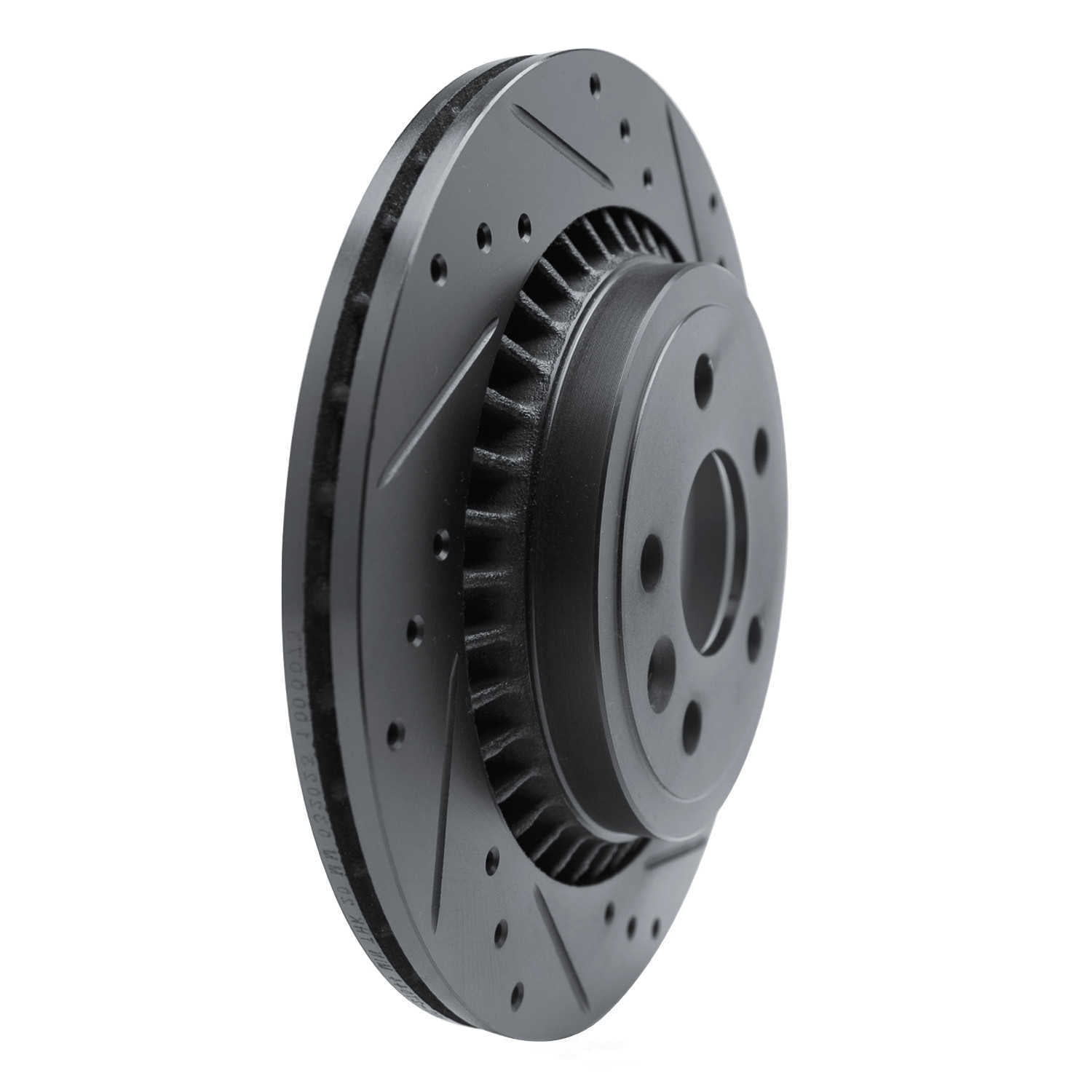 Dynamic Friction Company 633-27044R DFC Brake Rotor - Drilled And Slotted - Black