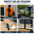 thumbnail image 3 of 1"x32ft Velcro Strap with 50 Metal Buckles, Adjustable Fastening Cable Strap for Efficient Storage, 3 of 7