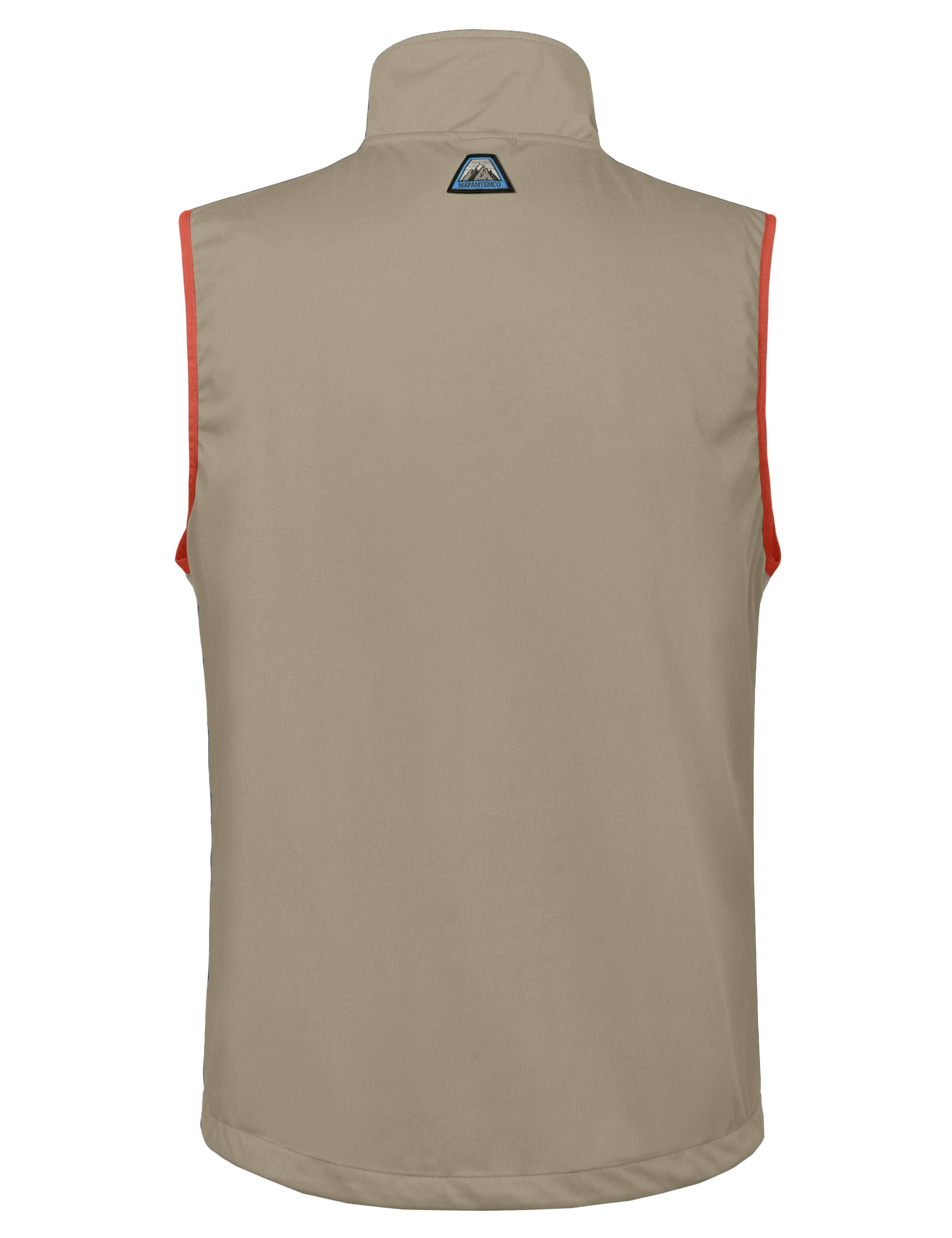 Mapamyumco Men's Lightweight Golf Vest, Water-repellent Outerwear Vests Windproof Sleeveless Jackets for Hiking Running Khaki M