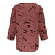 thumbnail image 4 of Fiudx Camisetas para Mujer Blusa Holgada con Estampado de Pascua y Cuello Redondo Retro de Manga Tres Cuartos a La Moda para Mujer, 4 of 5