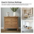 thumbnail image 5 of Tina's Home Farmhouse Acorn Soild wood End Tables Set of 2 with Charging Station, 3 Drawer Side Table with Pull-Out Tray for Living Room, Small Spaces, 5 of 7