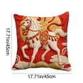 thumbnail image 3 of HOARBOEG 1Pcs Year of the Horse Pillow Cover 17.71*17.71in Cotton Decorative Pillowcase with Horse Pattern for Sofa Living Room Bedroom Decor Hidden Zipper Machine Washable, 3 of 7