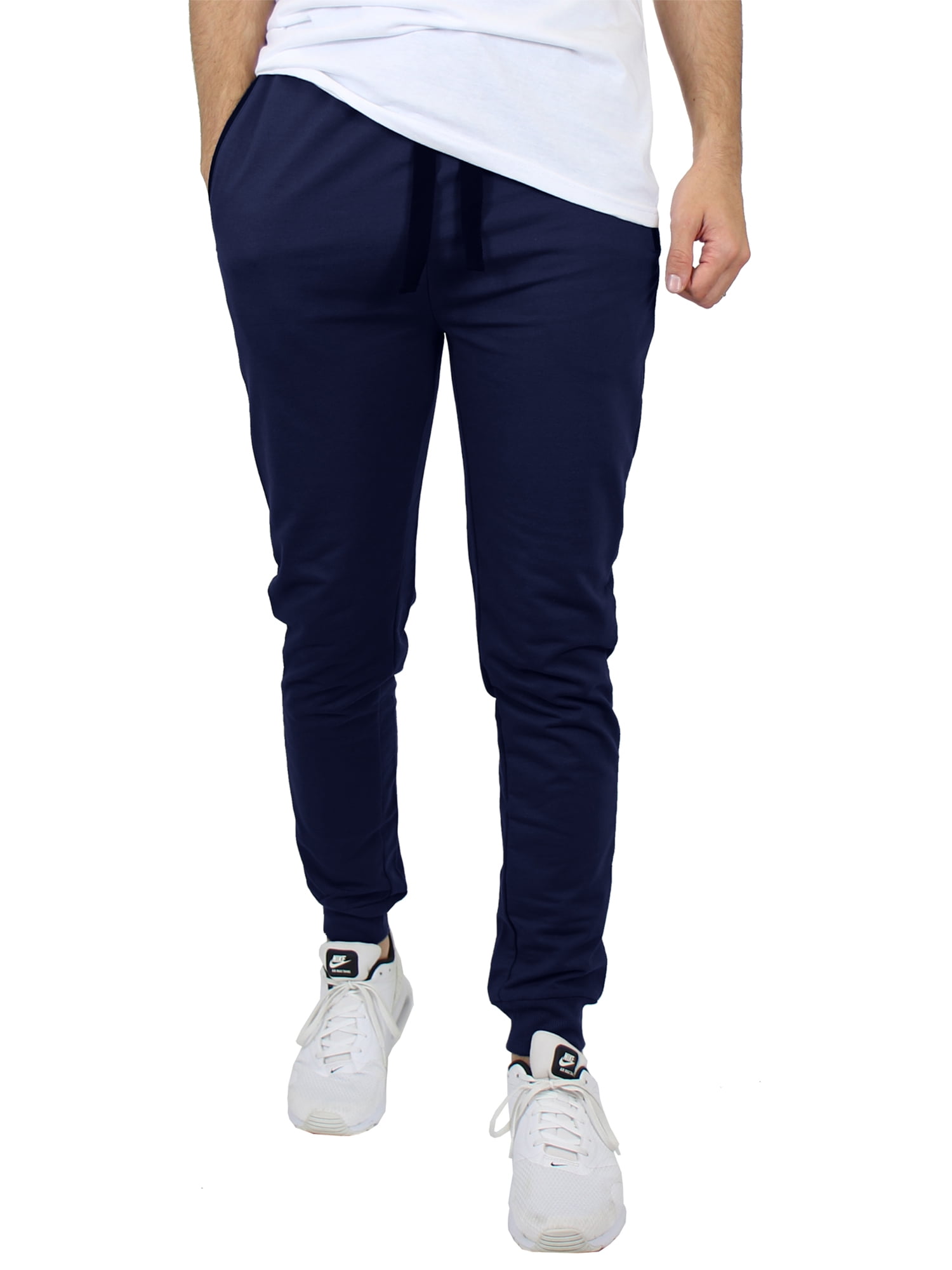 galaxy by harvic men's slim fit fleece jogger pants