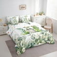 thumbnail image 3 of Erosebridal Cartoon Dinosaur Queen Comforter Set 7 Pieces Woodland Wildlife Bedding Comforter Sets, Jungle Animal Theme Bed in a Bag Eucalyptus Leaf Bedding Set, Spring Bed Sheets Set Room Decor, 3 of 6