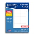 thumbnail image 1 of Heavyweight White Blank Business Card Paper - 100 Sheets / 1000 Business Cards - 80lb Cover / 218 gsm - Inkjet & Laser Printer Compatible - Standard 3.5 x 2 Inches, 1 of 4