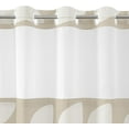 thumbnail image 1 of Americanflat Rideau de Douche Sans Crochets 72x75 - Rideau de Douche Moderne Résistant à l'Eau avec Panneau Transparent, Doublure à Encliqueter et Oeillets Durables - 100 % Polyester - Beige Chaud et Ivoire, 1 of 5