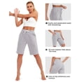 thumbnail image 5 of SPECIAL MAGIC Women’s Cotton Bermuda Sweat Shorts 10" Knee-Length Athletic Shorts with Pockets for Workout Lounge Sports, 5 of 7
