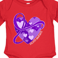 thumbnail image 4 of Inktastic Epilepsy Awareness Purple Ribbon Around Heart Boys or Girls Long Sleeve Baby Bodysuit, 4 of 5