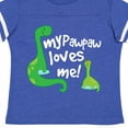 thumbnail image 4 of Inktastic My Pawpaw Grandpa Loves Me Dinosaur Boys Toddler T-Shirt, 4 of 5
