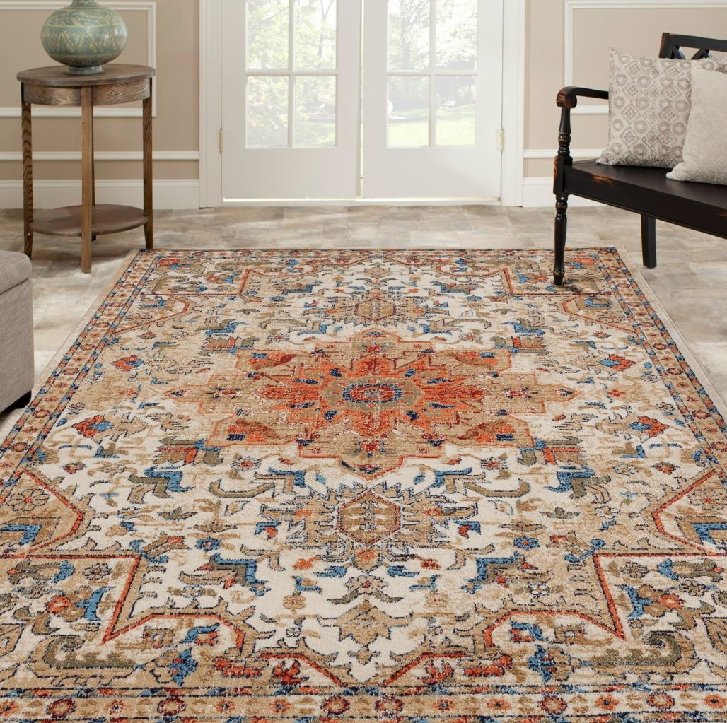 Luxe Weavers Howell Collection Ivory Oriental 5x7 Area Rug 2527 luxe-weavers-howell-collection-ivory-oriental-5x7-area-rug-2527