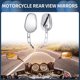 thumbnail image 2 of Espejos retrovisores de motocicleta Unique Bargains, espejos laterales frontales para montaje en Harley Dyna Road King Softail Sportster 1200 883, aluminio tono plateado cromado ajustable, 2 of 6