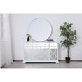 thumbnail image 2 of Elegant Decor Modern 4 Door 60" Mirrored Panel Sideboard in White, 2 of 3