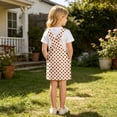 thumbnail image 7 of WERYOUNG Kids Girls Summer Dresses Sleeveless Polka Dot Print Overalls Dress With Pocket Casual Suspender Dress Stylish Sundresses 4-5 Years, 7 of 7