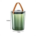 Fwqbns Transparent Trash Can, Bathroom Trash Cans with Lids, Plastic
