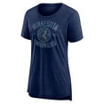 thumbnail image 2 of Women's Heather Navy Minnesota Timberwolves Heritage Tri-Blend T-Shirt, 2 of 3