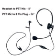 thumbnail image 2 of MaximalPower Overhead Headset with Boom Mic PTT VOX Microphone Walkie Talkie Earpiece for Motorola CP200 CP200D CLS1410 RDM2070D RDV5100 Two Way Radio (4 Pack), 2 of 6