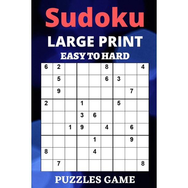 sudoku large print hard to easy puzzle game one puzzle per page easy medium and book for adults puzzle book gift puzzles games for adults large print paperback walmart com