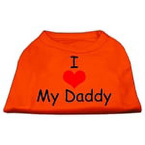I Love My Daddy Screen Print Shirts Orange XS (8)