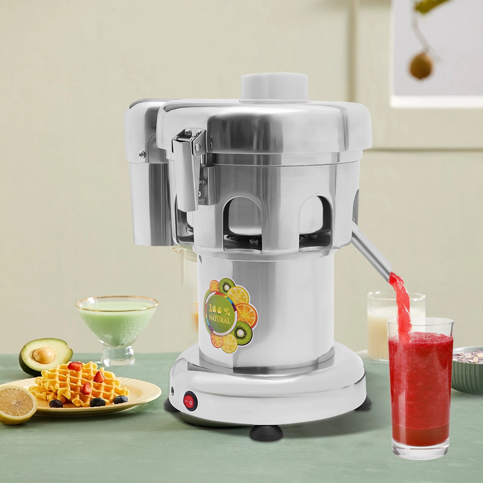 ToppiJoy 110V 370W Commercial Juicer Heavy Duty, Electric Centrifugal Juicer Machine for Fruit Vegetable