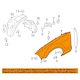 thumbnail image 3 of For 10-14 Mustang V6/V8 Convertible Coupe Front Fender Quarter Panel Right Side, 3 of 5