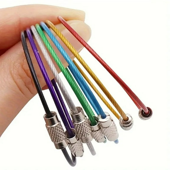 FACEGA Keychain Accessories, Retractable Keychain with Colorful Key Rings, Durable Stainless Steel Key Chain, Multi-Color Set