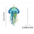 thumbnail image 2 of 1PC Jellyfish Christmas Tree Ornament, 2D Coastal Funny Christmas Hanging Ornament, Acrylic Coastal Christmas Tree Hanging Decor, 2 of 5