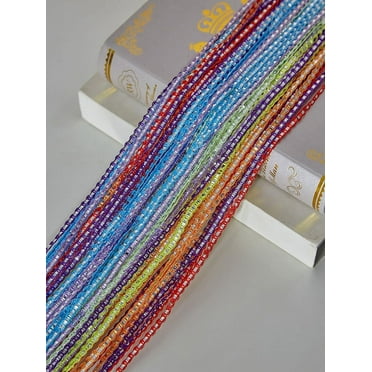 Nvzi-a 2 Pack 39 x 79 Inch Curtains for Doorways Room Divider Curtains Hippie Room Decor Hanging Beaded Curtains for Bedroom Closet Door,Colour