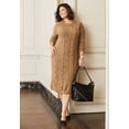 thumbnail image 6 of Jessica London Women's Plus Size Cable Sweater Dress, 6 of 6