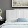 thumbnail image 6 of Camilla Channel Tufted Twin Performance Velvet Headboard, White, 6 of 7
